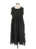 Vineet Bahl Solid Black Casual Dress Size 10 - photo 1