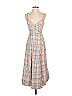 Saloni Checkered-gingham White Anya Dress Size 2 - photo 1