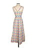 Saloni Checkered-gingham White Anya Dress Size 2 - photo 2