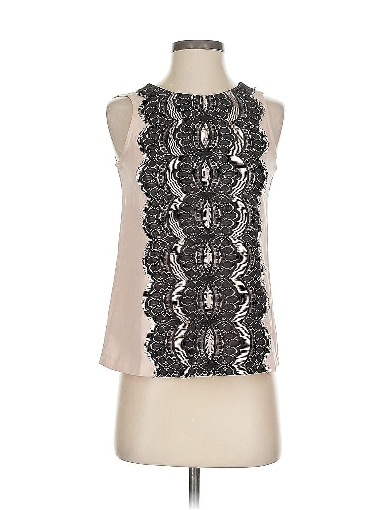 Pre-owned Ann Taylor Loft Sleeveless Blouse In White