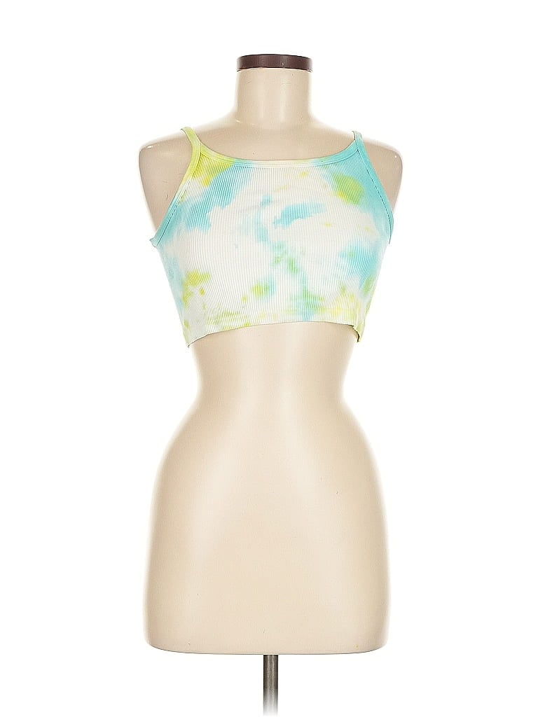 Pre-owned Brandy Melville Tank Top Green Halter Neckline Tops