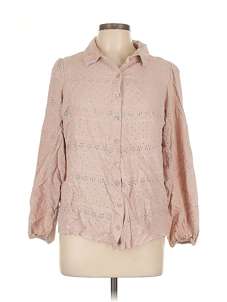 Pre-owned Torrid Long Sleeve Blouse In Pink