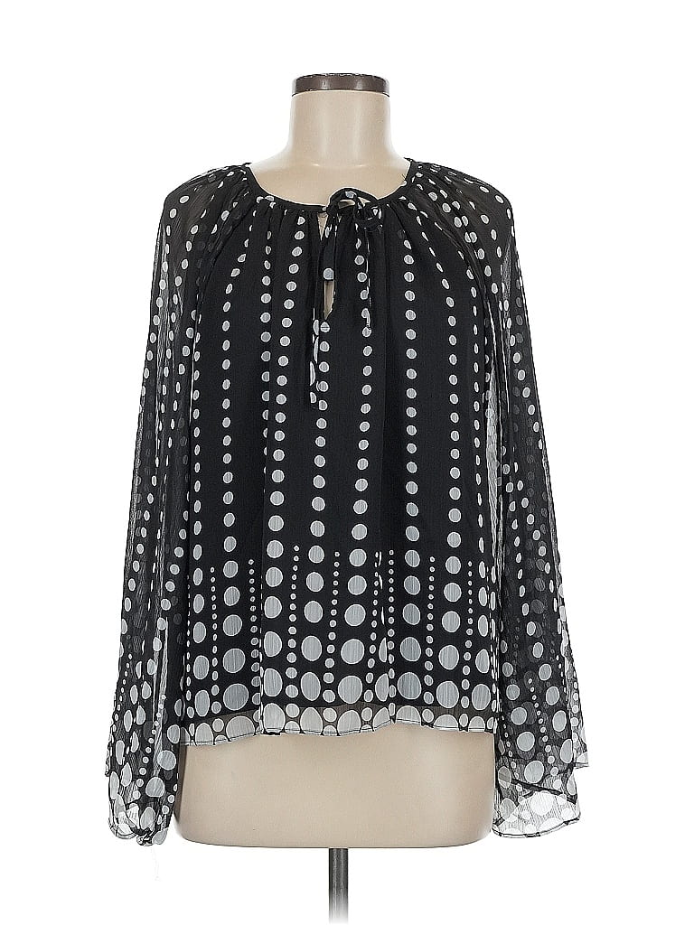 Pre-owned Ann Taylor Loft 3/4 Sleeve Blouse In Black