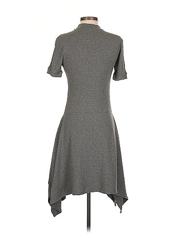 Susana Monaco Graphite Ribbed Dress (view 2)