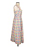 Saloni Checkered-gingham White Anya Dress Size 2 - photo 4