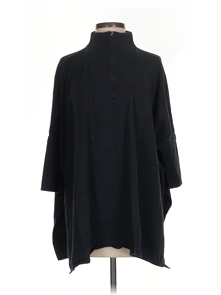 Pre-owned Lands' End Poncho In Black