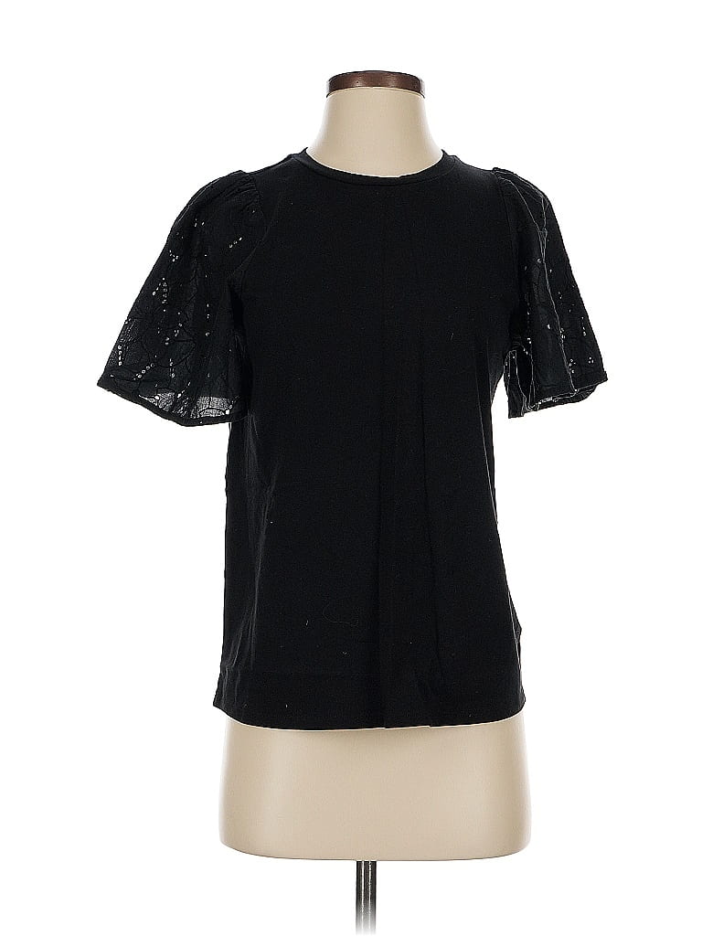 Pre-owned A New Day Short Sleeve Top Black Crew Neck Tops
