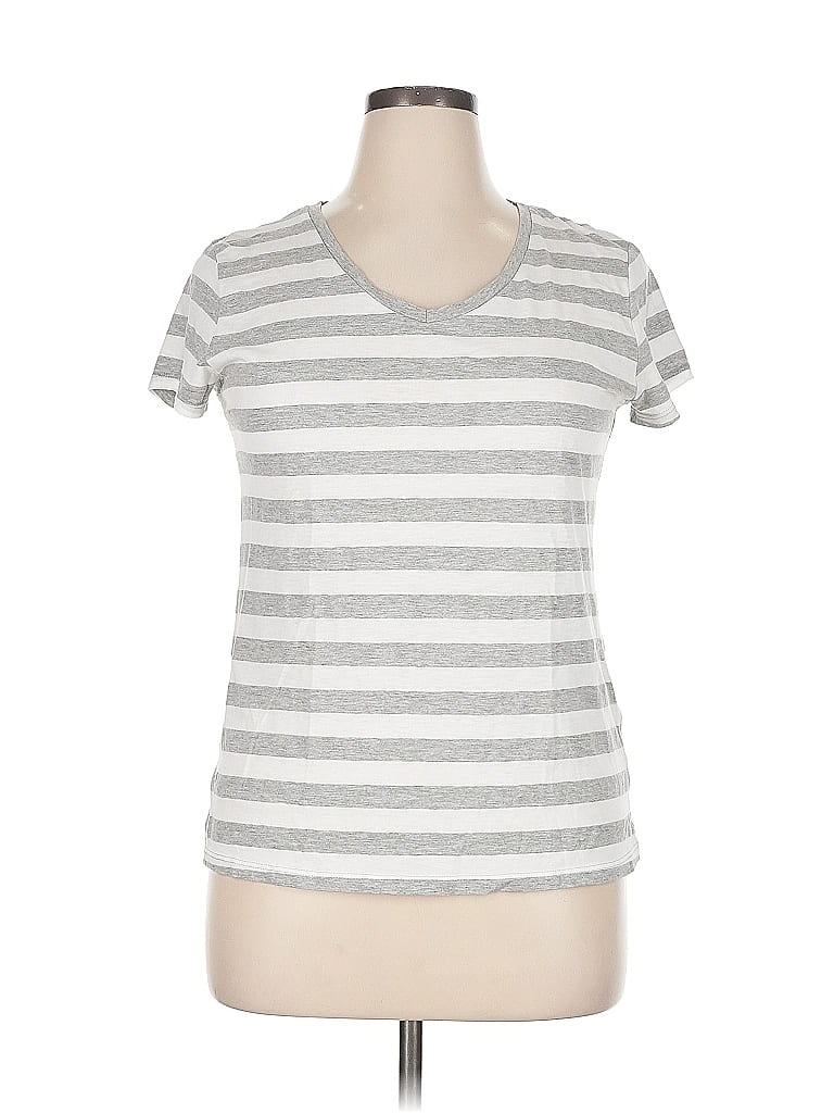 Pre-owned Assorted Brands Short Sleeve T-shirt In Silver