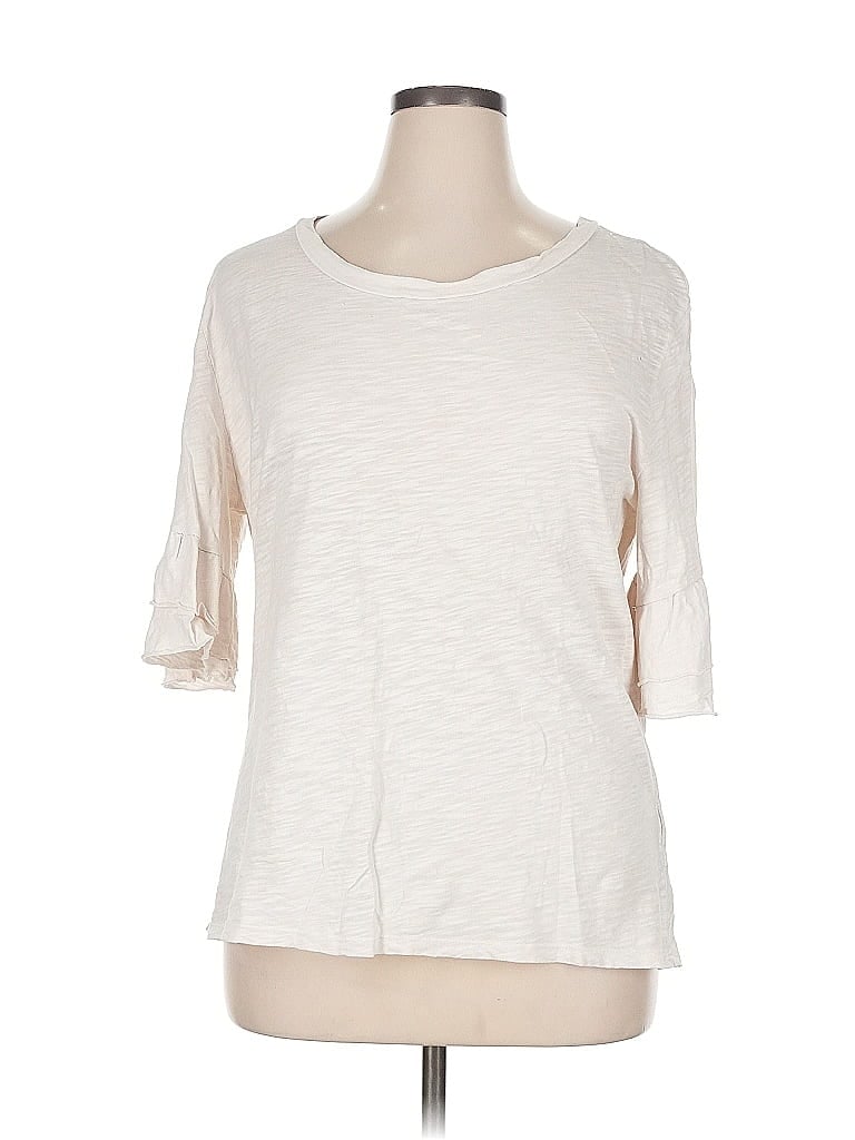 Dylan 100% Cotton Ivory 3/4 Sleeve Top Size XL - photo 1