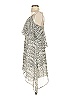 BCBGeneration 100% Polyester Print Silver White Cocktail Dress Size S - photo 5