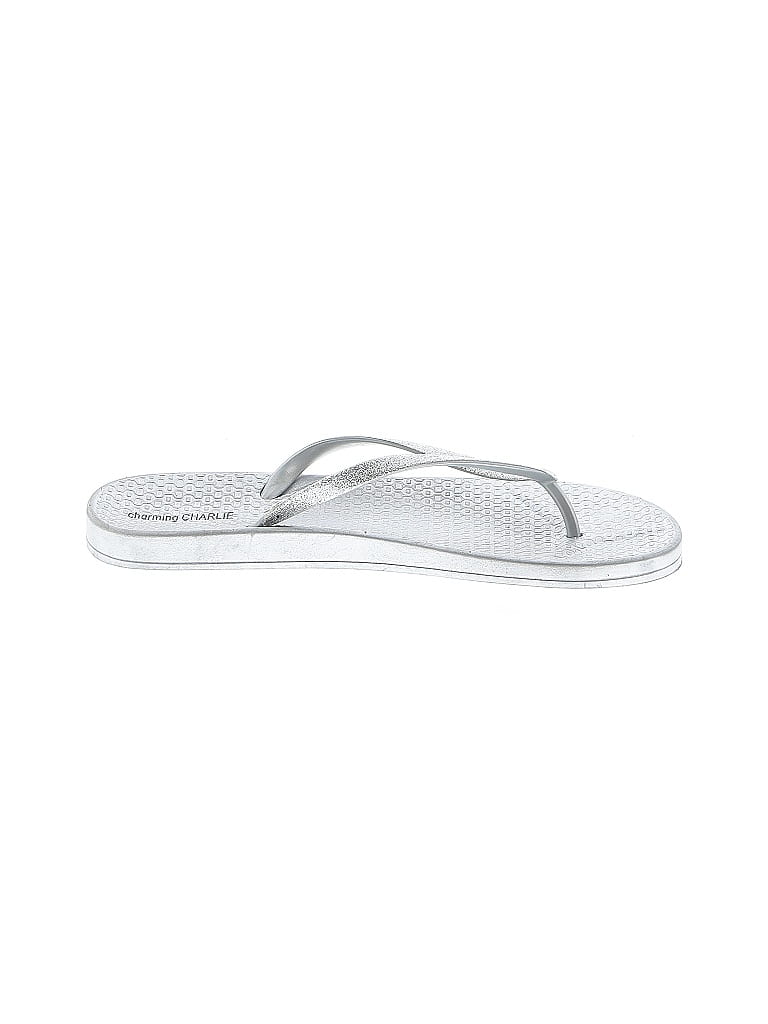 Pre-owned Charming Charlie Flip Flops In Silver