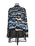 DKNYC 100% Polyester Animal Print Blue Long Sleeve Blouse Size S (estimated) - photo 2