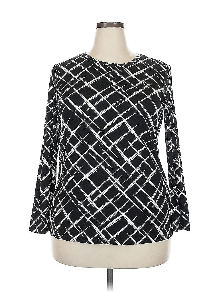 CHICO'S Pre-owned Long Sleeve Blouse In Black