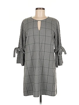 waverly grey dress Waverly Grey Chiffon Long Sleeve Smocked Floral Brynlee Knee Length Dress Size S