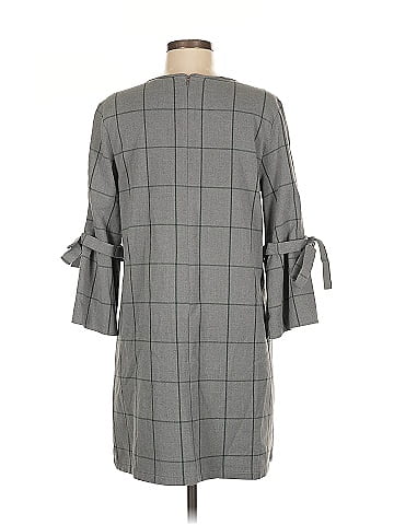 Waverly Grey Tie Sleeve Plaid Shift (view 2)