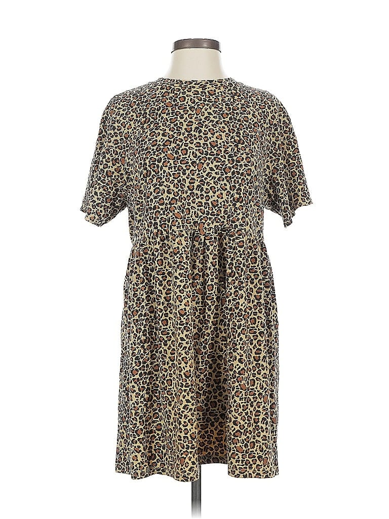 Pre-owned Rvca Casual Dress In Brown