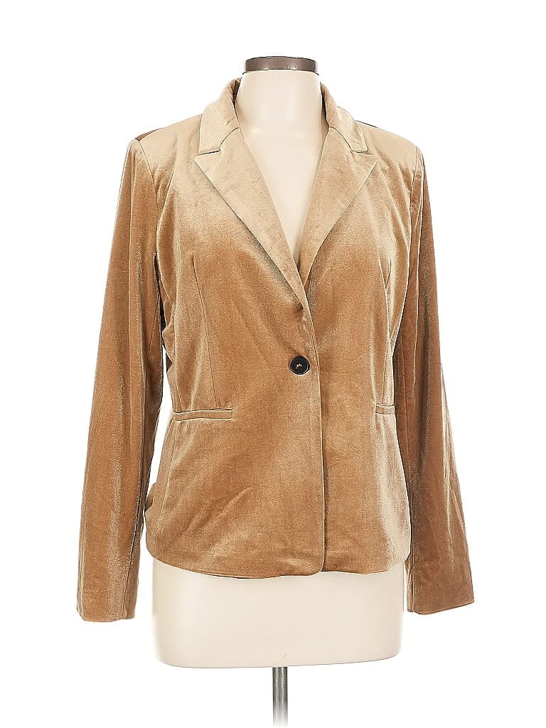 Pre-owned Molly Bracken Blazer Jacket In Gold