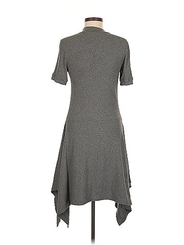 Susana Monaco Graphite Ribbed Dress (view 2)