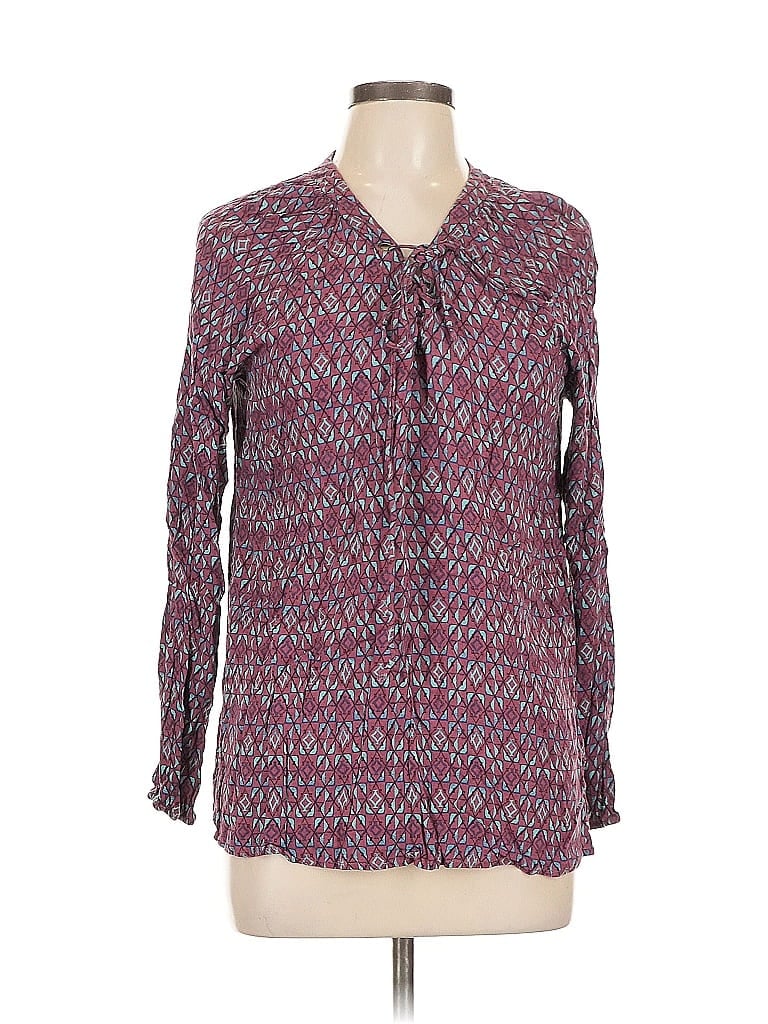 DAYTRIP Pre-owned Long Sleeve Blouse In Purple