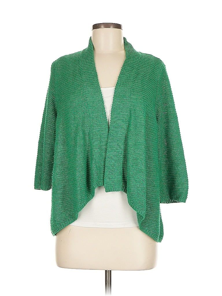 Pre-owned Chico's Cardigan Sweater In Green