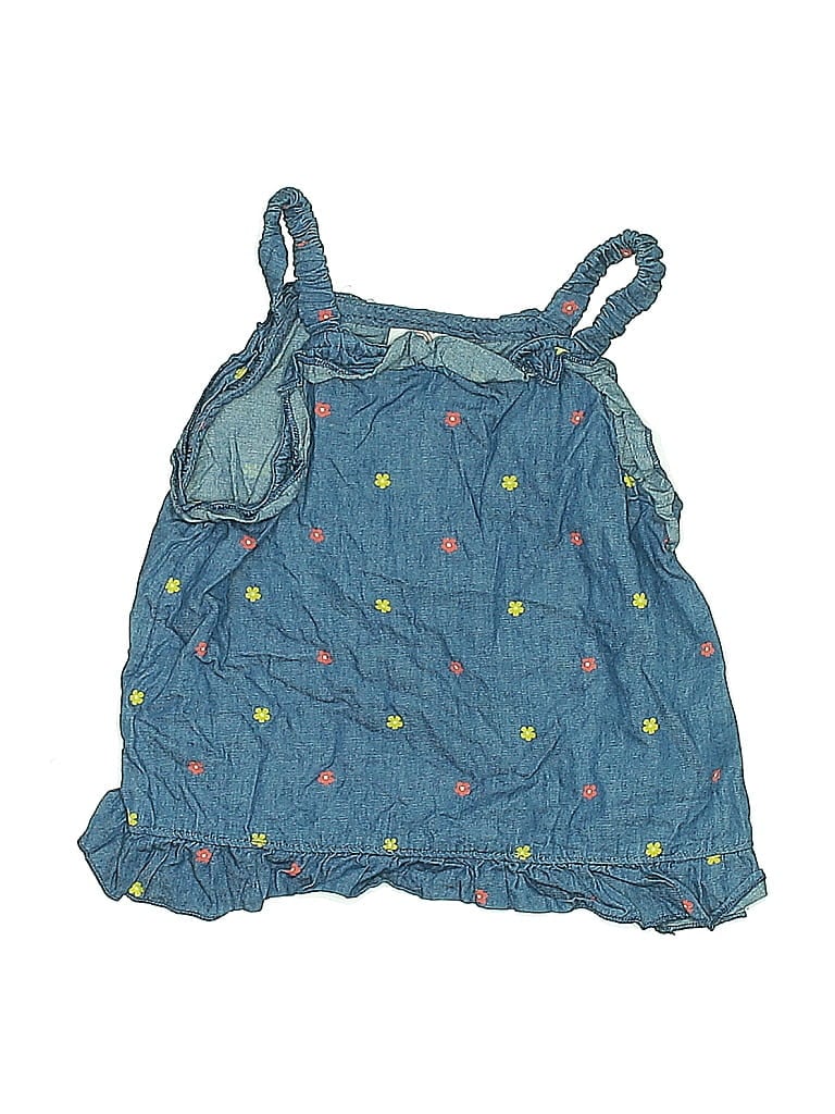 Pre-owned Wonder Nation Kids' Sleeveless Top Blue Halter Neckline Tops