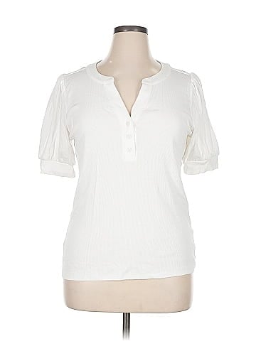 Ann Taylor LOFT Outlet Short Sleeve Henley (view 1)