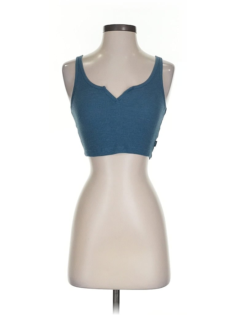 Pre-owned Tna Tank Top Blue Strapless Neckline Tops