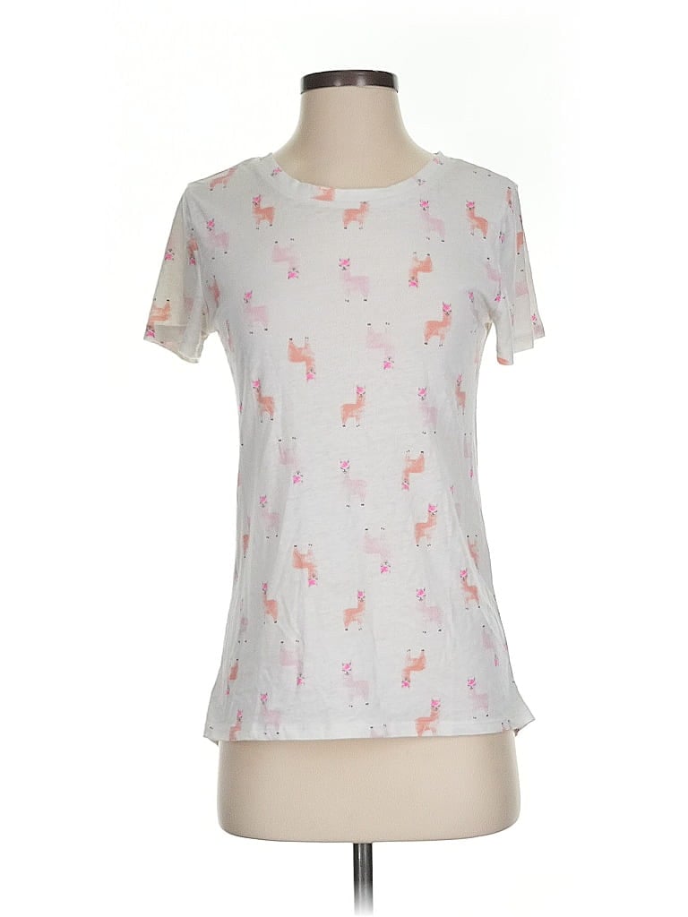 Pre-owned Zoe+liv Short Sleeve T-shirt In White