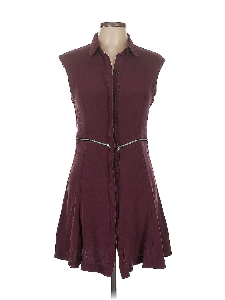 Pre-owned Wayne Casual Dress In Burgundy