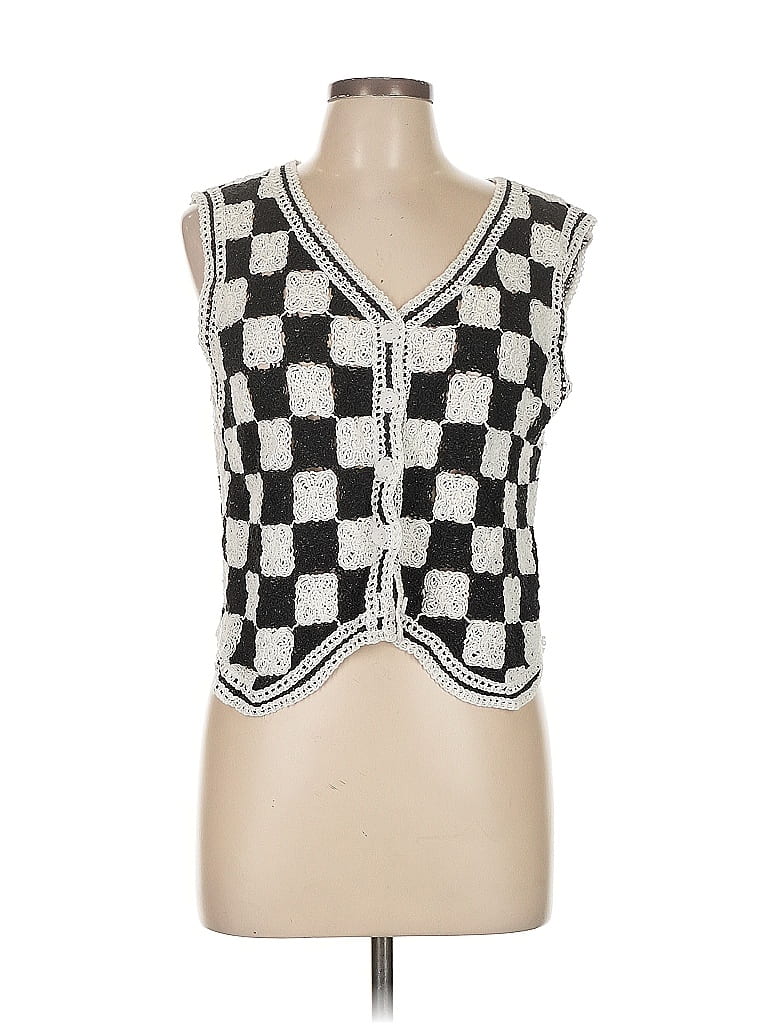 Pre-owned Unbranded Sweater Vest In Silver