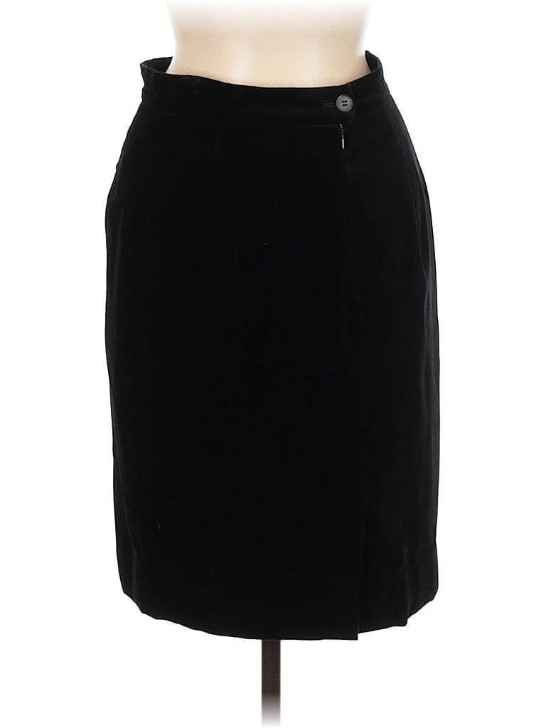 Pre-owned Mondi Faux Leather Skirt In Black