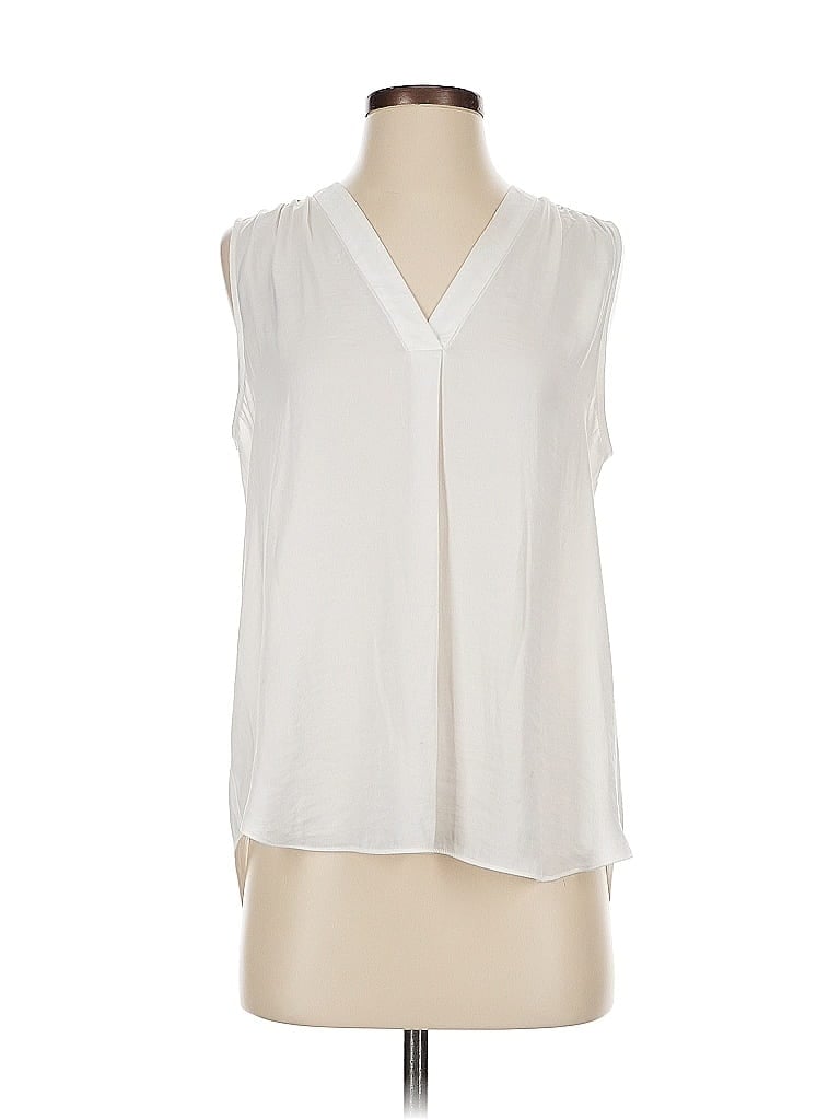 Pre-owned Vince Camuto Sleeveless Blouse In White