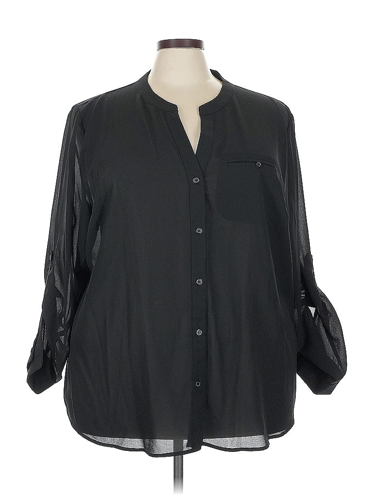 Pre-owned Kut From The Kloth 3/4 Sleeve Blouse In Black