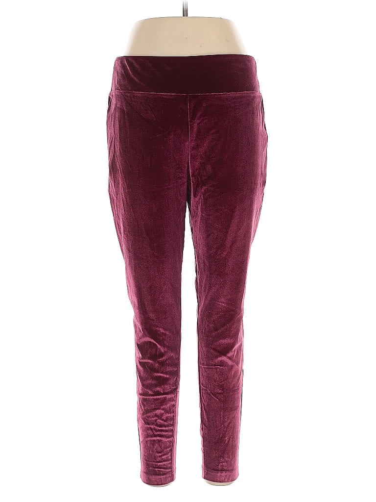 Terra & Sky Casual Pants In Burgundy