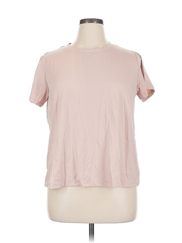 Pre-owned Shein Curve Short Sleeve T-shirt In Pink