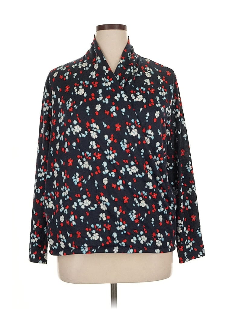 Pre-owned Ann Taylor Loft Outlet Long Sleeve Blouse In Black