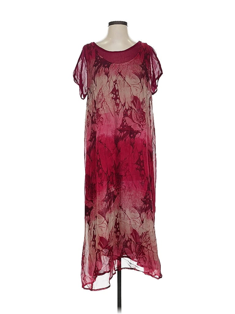 Pre-owned Assorted Brands Cocktail Dress In Burgundy