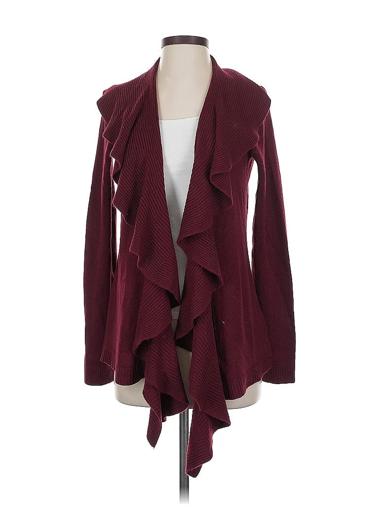 Click to view more detailed imagery on our partner's website Pre-owned Karen Scott Cardigan Sweater In Burgundy