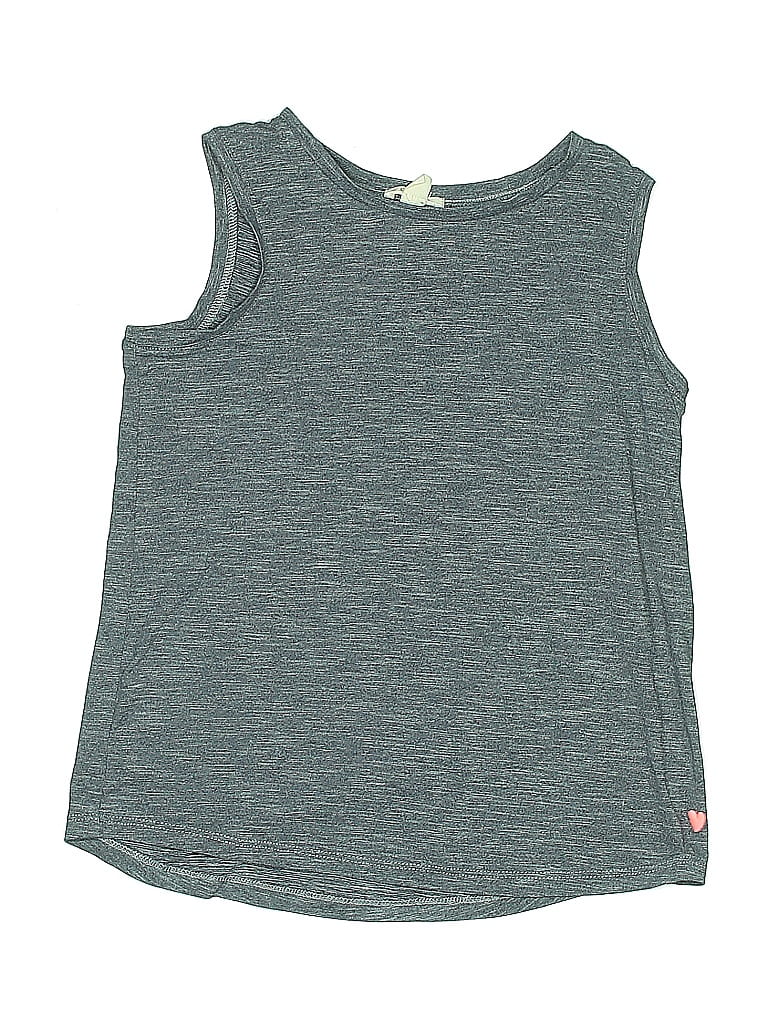Pre-owned Crewcuts Kids' Tank Top Blue Mock Neckline Tops