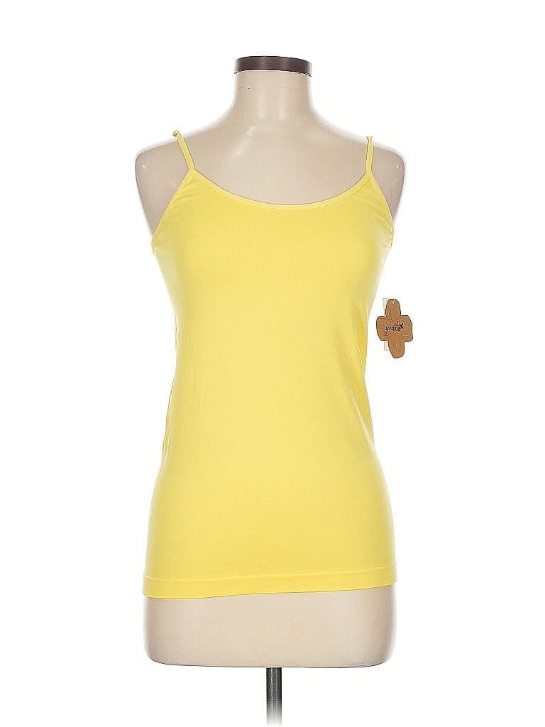 Grane Tank Top Yellow Halter Neckline Tops