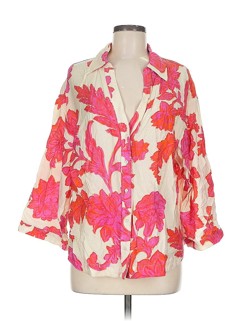 MNG Pre-owned 3/4 Sleeve Blouse In Pink