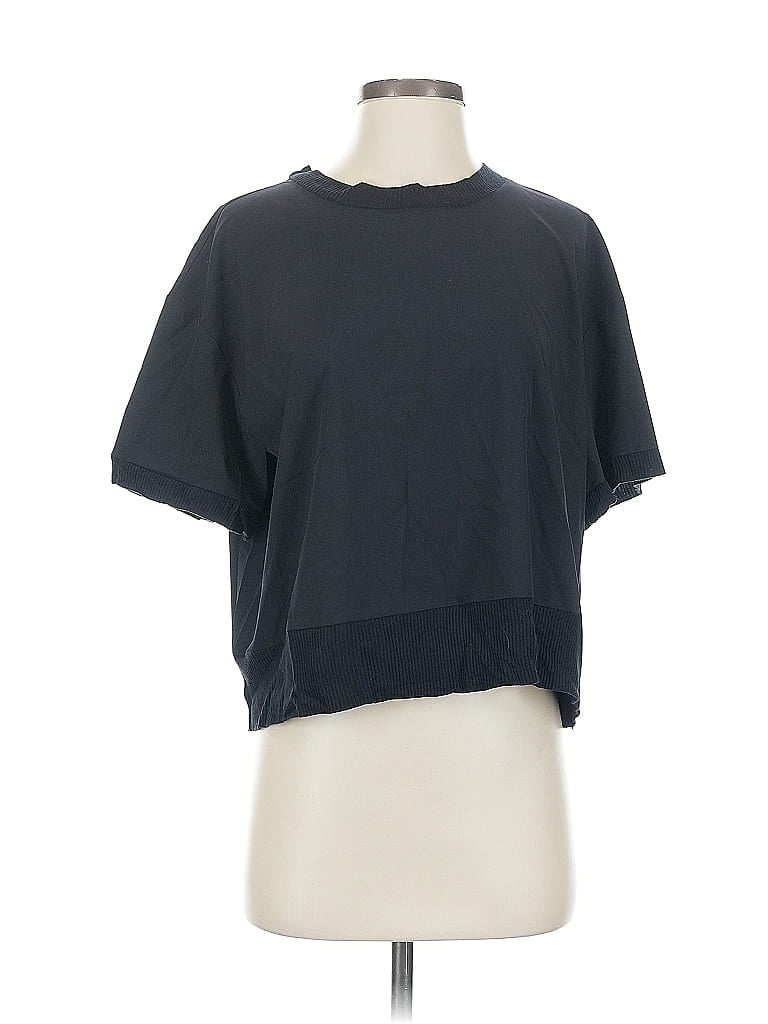Pre-owned The Limited Short Sleeve Top Black Crew Neck Tops