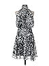 Just... Taylor 100% Polyester Paisley Silver Black Cocktail Dress Size 6 - photo 1