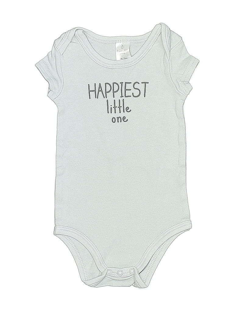 Pre-owned The Peanutshell Babies' Short Sleeve Onesie In Blue