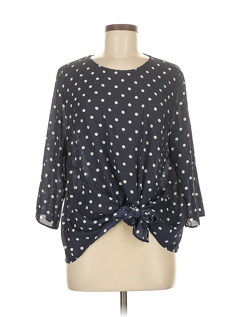 Pre-owned Banana Republic Factory Store 3/4 Sleeve Blouse In Black