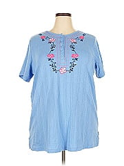 Woman Within Short Sleeve Blouse