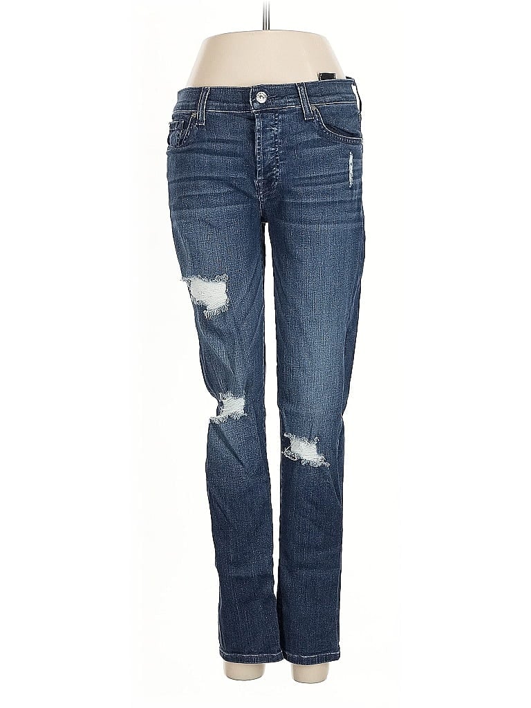 Pre-owned 7 For All Mankind Jeans In Blue