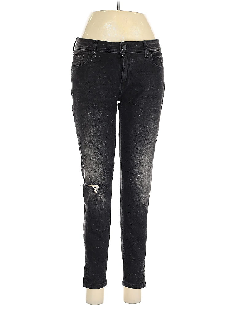 Pre-owned Zara Basic Jeans In Black