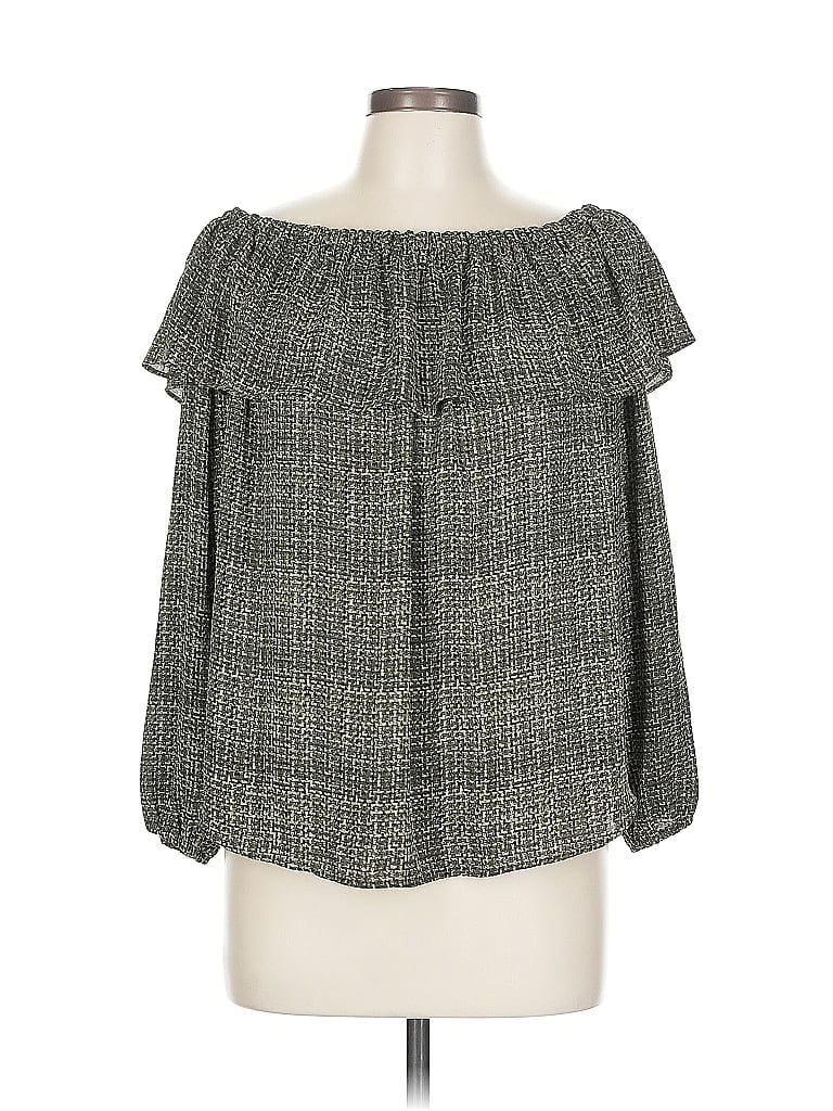 Pre-owned Ann Taylor 3/4 Sleeve Blouse In Green