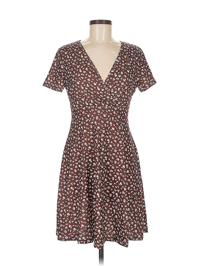 Shein Casual Dress In Brown